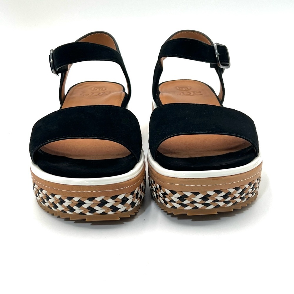 L’Amour Des Pieds Dalaney Platform Tan Black Suede Comfort Ankle Strap Sandals 8 - Picture 3 of 12